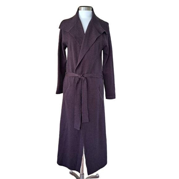 MAX SPORT Long Cardigan Sweater Duster Coatigan Size Large in Raisin - Picture 1 of 10